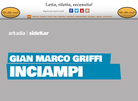 SMF per Letto, riletto, recensito! – Gian Marco Griffi – Inciampi – Arkadia Editore  Il ConsigLIBRO Estate 2019