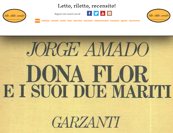 SMF per Letto, riletto, recensito! – Jorge Amado – Dona Flor e i suoi due mariti – Recensione