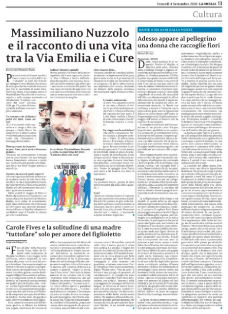 Clicca sulla pagina per leggere l'articolo integralmente acquistando La Sicilia del 4/9/2020