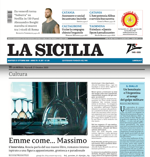 SMF per La Sicilia – Emme come… Massimo – L’intervista a Massimo Roscia