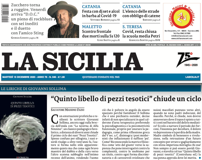 SMF per La Sicilia – “Quinto libello di pezzi tesotici” chiude un ciclo – La recensione