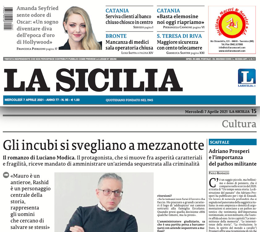 SMF per La Sicilia – Gli incubi si svegliano a mezzanotte – Intervista a Luciano Modica