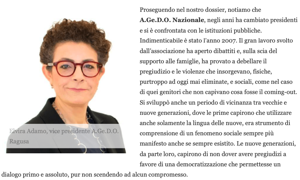 Clicca sull'immagine ritraente Elivia Adamo per leggere l'articolo integralmente