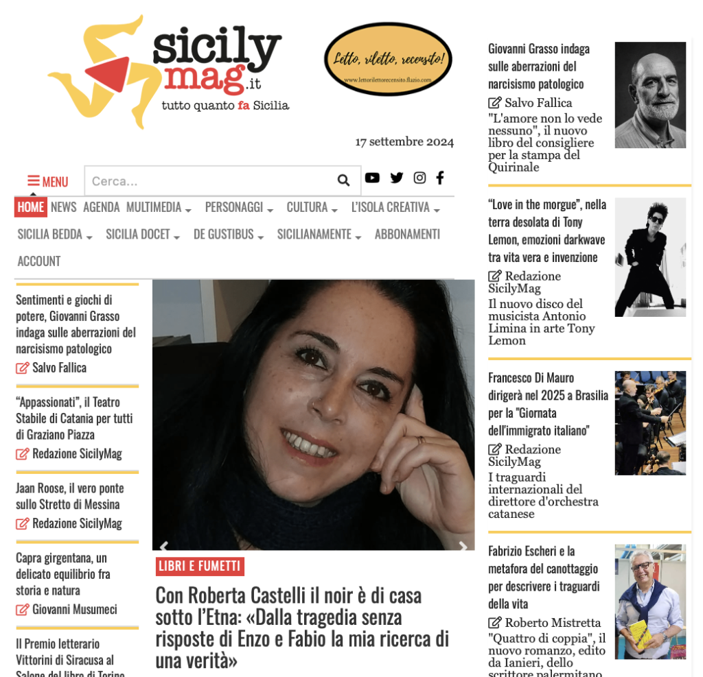 Clicca sull'anteprima per leggere l'intervista integrale su SicilyMag.it