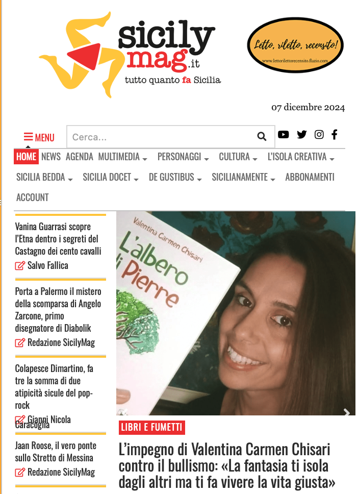 SMF per SicilyMag.it – L’impegno di Valentina Carmen Chisari contro il bullismo: «La fantasia ti isola dagli altri ma ti fa vivere la vita giusta»